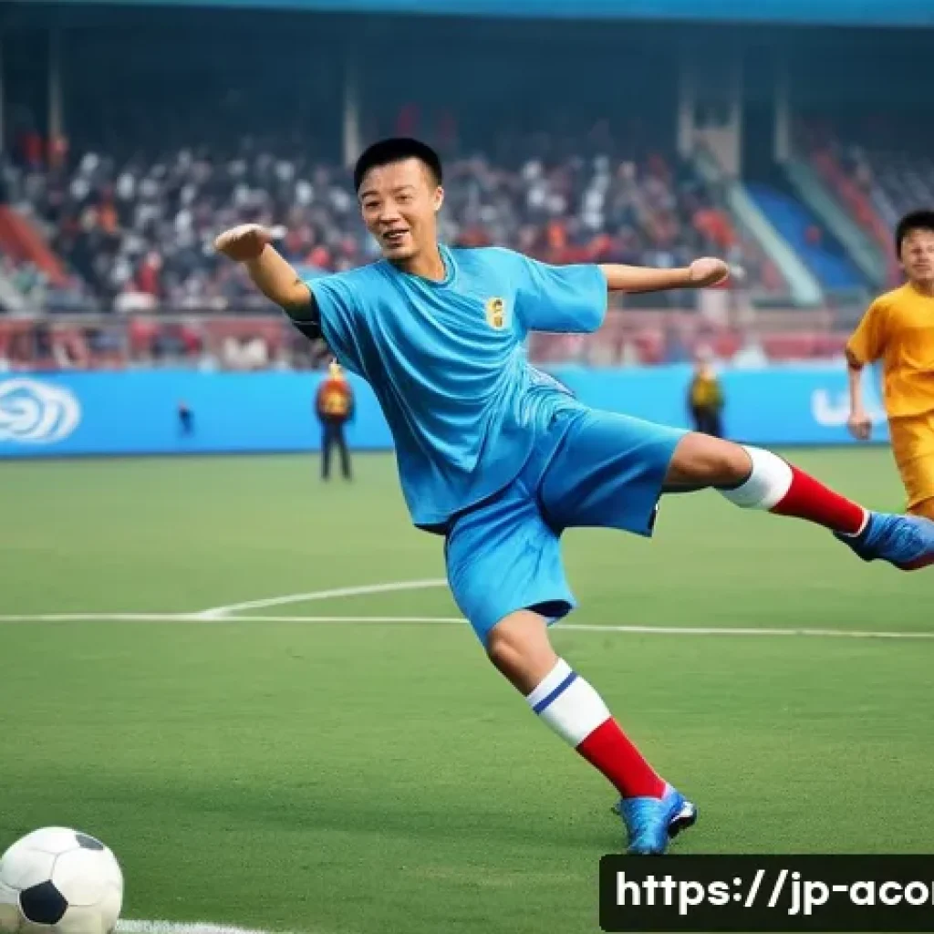 주성치의 대표작 해석 - **Prompt for *Shaolin Soccer*:**
    A vibrant, dynamic scene from a soccer match, where a team of f...